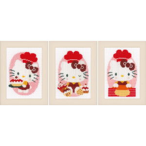 Vervaco counted cross stitch kit "Hello Kitty in the...