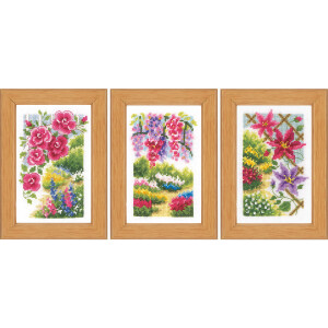 Vervaco counted cross stitch kit "In my garden"...