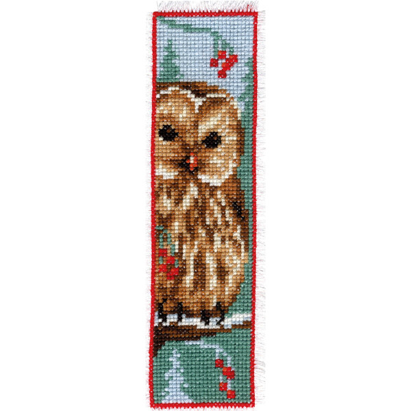 Owls Cross Stitch Bookmark Kit Easy Counted Pattern DIY Birds Embroidery Kit