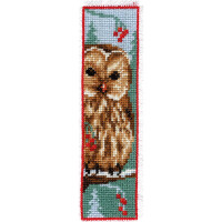 Vervaco bookmark counted cross stitch kit "Owl and deer" Set of 3, 6x20cm, DIY