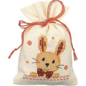 Vervaco Набор для вышивания крестом "Дорогие кролики" Комплект из 2 штук, счетный крест, 8х12 см