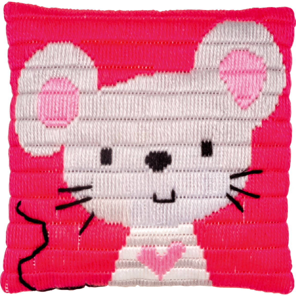 Vervaco stamped long stitch kit cushion "Kleine...