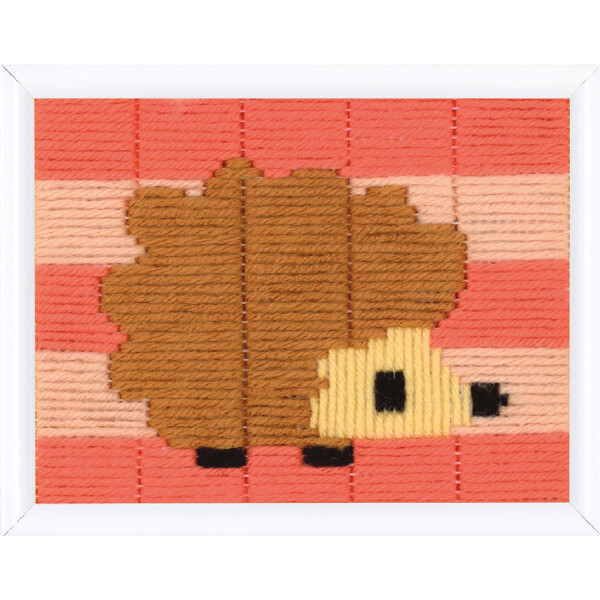 Vervaco длинный стяжек набор для вышивания "Little Hedgehog", предварительно нарисованный дизайн вышивки, 12,5x16cm