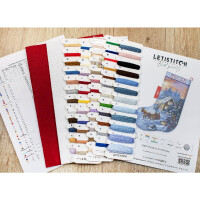 Letistitch counted cross stitch kit "Christmas Eve Stocking", 24,5x37cm, DIY