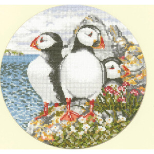 Heritage counted cross stitch kit Aida "Puffin...