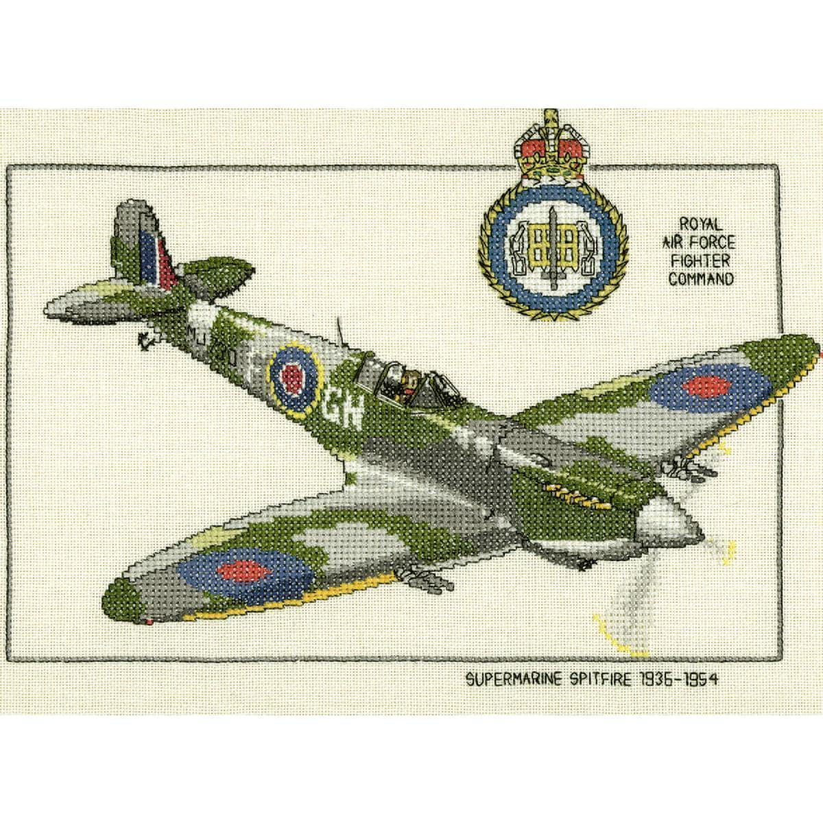 Heritage borduurpakket Aida "Supermarine Spitfire...