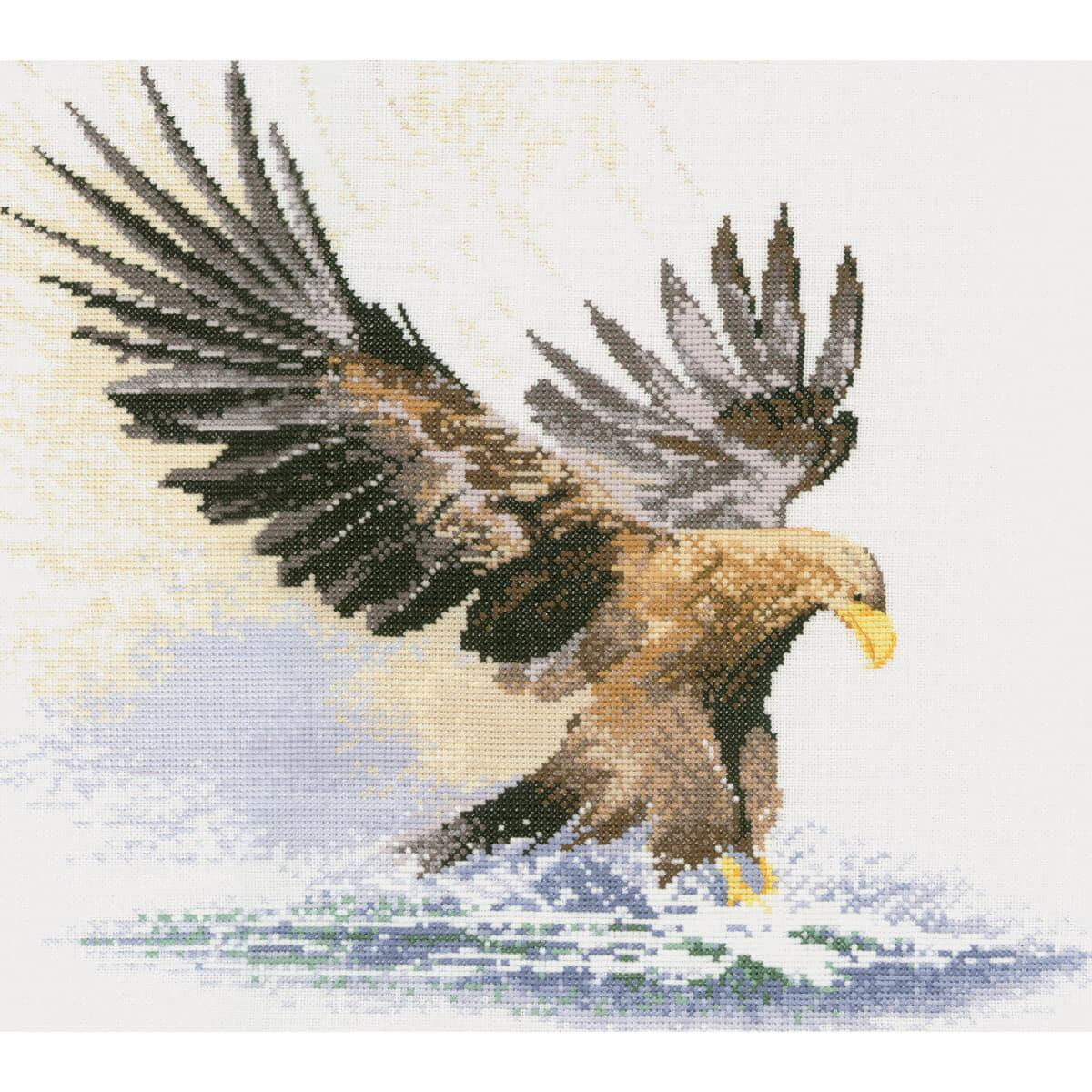 Heritage counted cross stitch kit Aida "Eagle in...