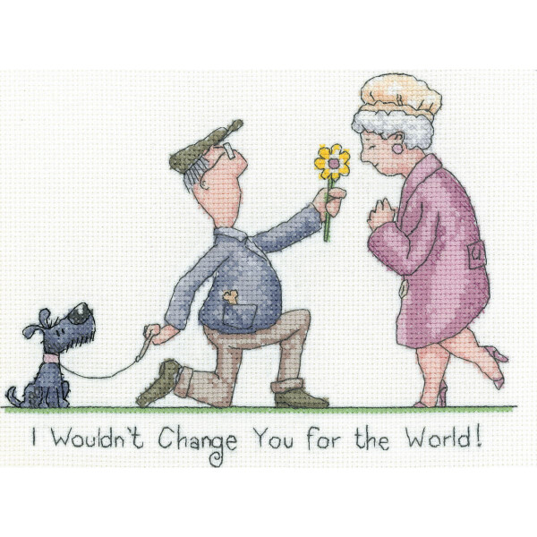 Heritage counted cross stitch kit Aida "I Wouldnt Change You", GYCY1604-A, 19,5x15cm, DIY
