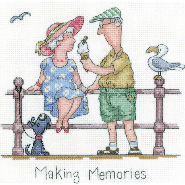 Heritage counted cross stitch kit Aida "Making Memories", GYMM1603-A, 16,5x15,5cm, DIY