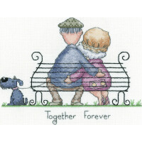 Heritage counted cross stitch kit Aida "Together Forever", GYTF1571-A, 17,5x13cm, DIY