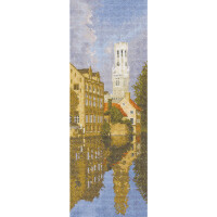 Heritage counted cross stitch kit Aida "Bruges (A)", JCBR706-A, 31x11cm, DIY