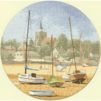 Heritage counted cross stitch kit Aida "High and Dry (A)", JCHD274-A, diam 25,5 cm, DIY