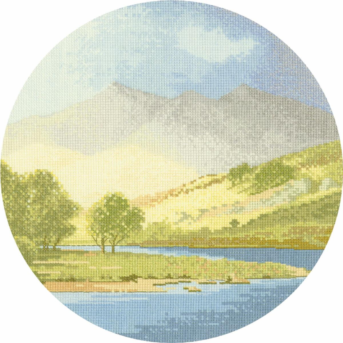 Heritage counted cross stitch kit Aida "Mountains...
