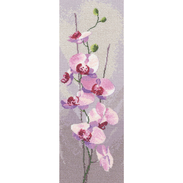 Heritage counted cross stitch kit Aida "Orchid Panel (A)", JCOR686-A, 11x31cm, DIY