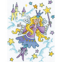 Heritage counted cross stitch kit Aida "Fairy Princess", KCFP1523-A, 13x17cm, DIY