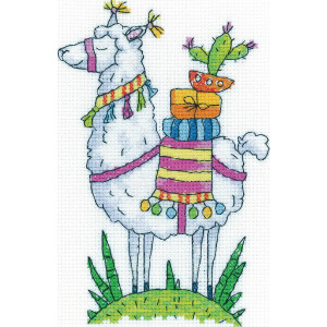 Heritage counted cross stitch kit Aida "Llama",...