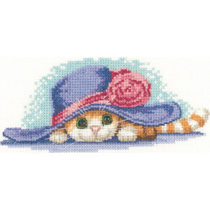 Heritage counted cross stitch kit Aida "Cat in Hat...