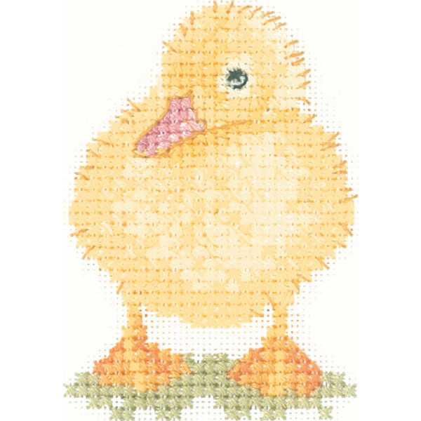 Heritage counted cross stitch kit Aida "Duckling (A)", LFDK1117-A, 5x7cm, DIY