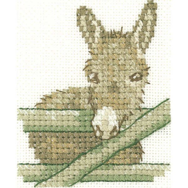 Heritage counted cross stitch kit Aida "Donkey (A)", LFDO1209-A, 5x6cm, DIY