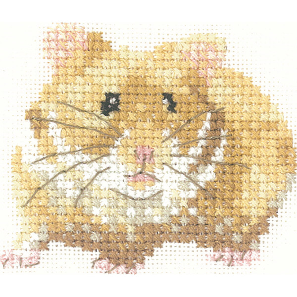 Heritage counted cross stitch kit Aida "Hamster (A)", LFHS1189-A, 6,5x5,5cm, DIY