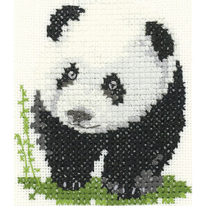 Heritage counted cross stitch kit Aida "Panda",...