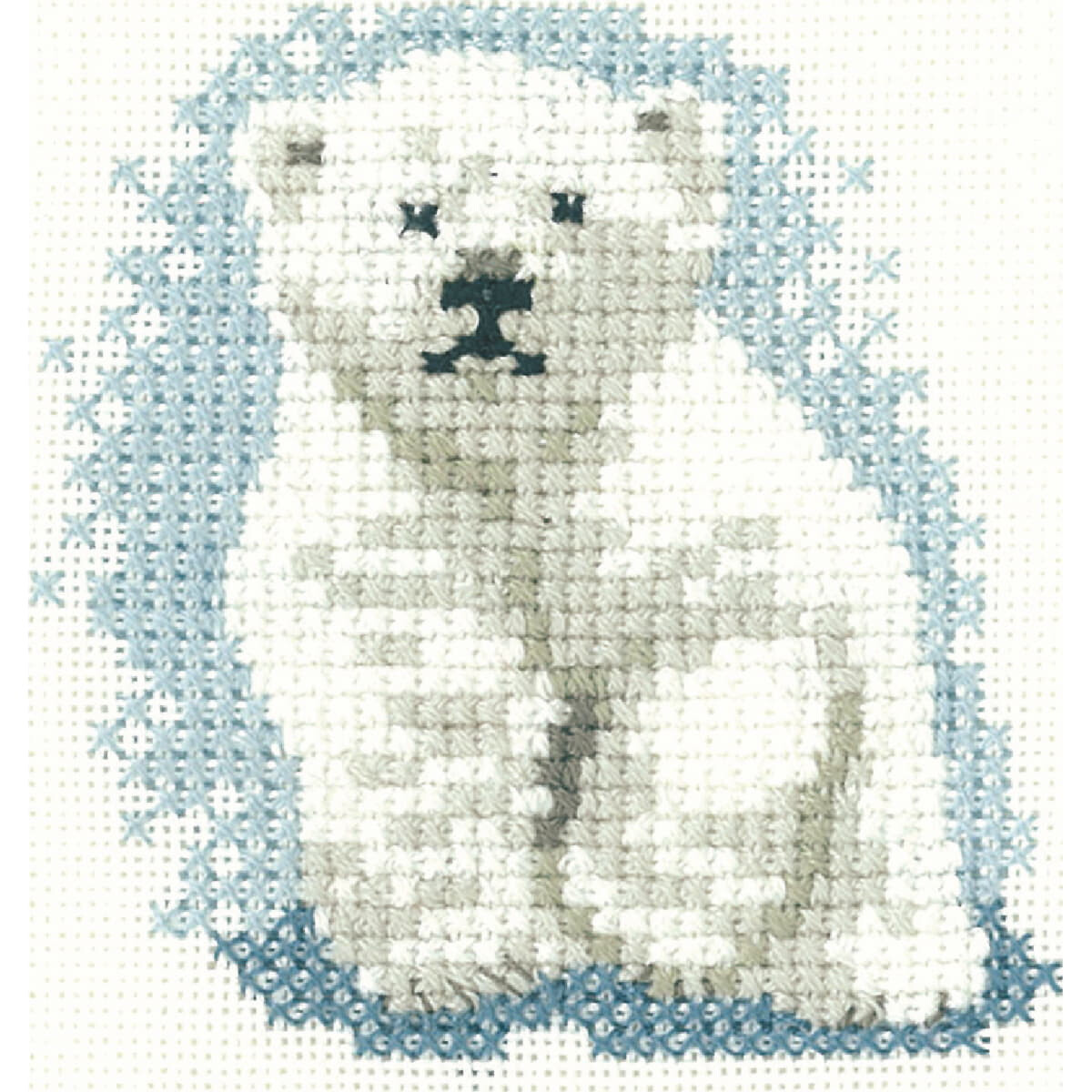 Heritage counted cross stitch kit Aida "Polar Bear...