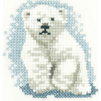 Heritage Juego de punto de cruz Aida "Polar Bear Cub (a)", modelo para contar, lfpb1062-a, 6,5x6,5cm