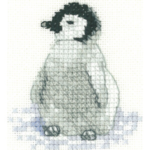 Erfgoed kruissteekset Aida "Penguin Chick (a)",...