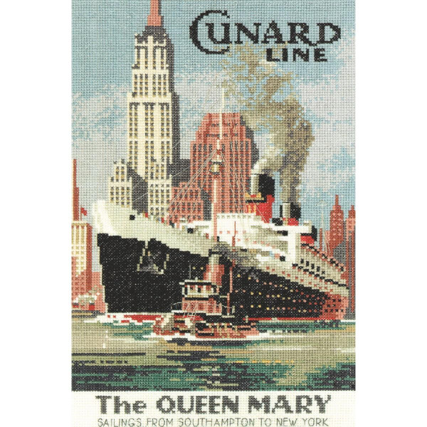 Heritage counted cross stitch kit Aida "Queen Mary (A)", NQM337-A, 20,5x29cm, DIY
