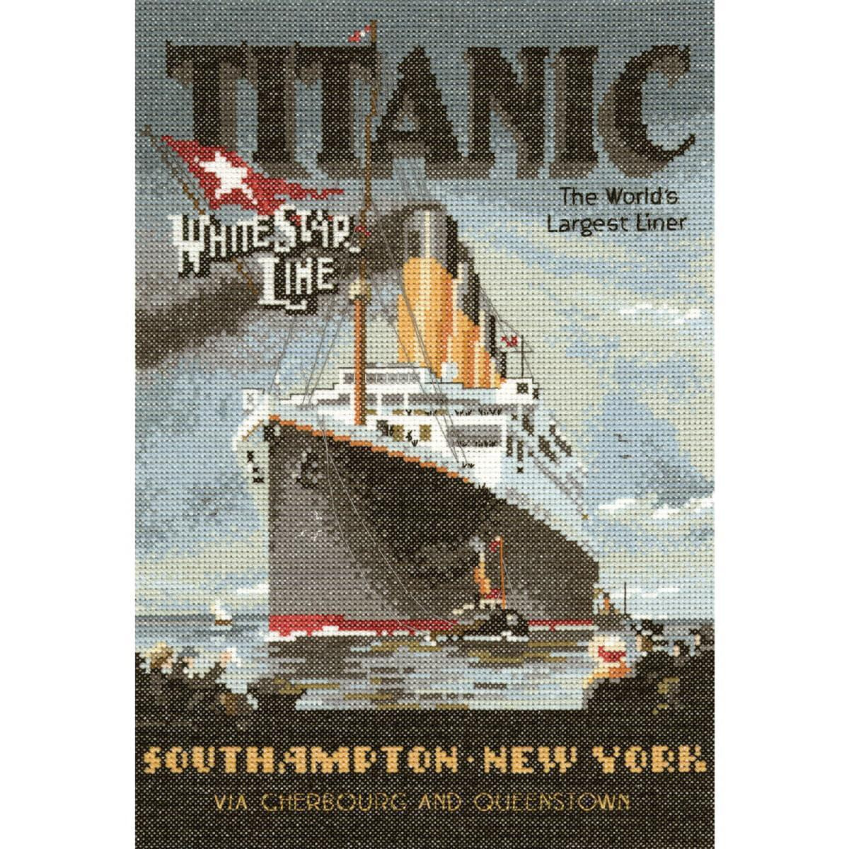 Heritage Conjunto de punto de cruz Aida "Titanic...
