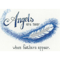 Heritage counted cross stitch kit Aida "Angels are Near", PUAN1590-A, 17,5x12,5cm, DIY