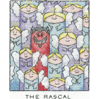 Ensemble de points de croix Heritage Aida "The Rascal", modèle de comptage, shtr1543-a, 9x11,5cm