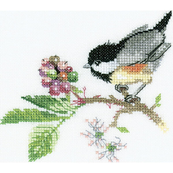 Heritage counted cross stitch kit Aida "Chick Berry (A)", VPCB568-A, 12,5x12,5cm, DIY