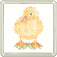 Heritage counted cross stitch kit Aida "Duckling (A)", CFDK1218-A, Coaster size 7,5x7,5cm, DIY