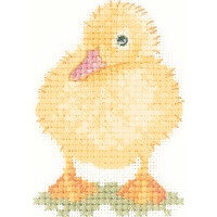 Heritage counted cross stitch kit evenweave fabric "Duckling (L)", LFDK1117-E, 5x7cm, DIY