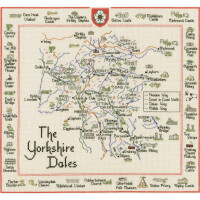 Heritage counted cross stitch kit evenweave fabric "Yorkshire Dales (L)", MYD490-E, 33,5x31cm, DIY