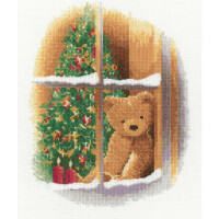 Heritage counted cross stitch kit evenweave fabric "William at Christmas", TWC1524-E, 19,5x25cm, DIY