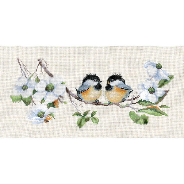 Heritage counted cross stitch kit evenweave fabric "Blossom Buddies (L)", VPBB622-E, 28,5x12cm, DIY