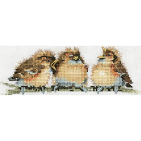 Heritage counted cross stitch kit evenweave fabric "Threes a Crowd (L)", VPTC544-E, 20,5x9cm, DIY