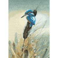 Heritage counted cross stitch kit evenweave fabric "Little Fisher (L)", WHLF737-E, 20x28cm, DIY
