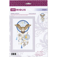Riolis Set punto croce "Owl dreams", schema di conteggio, 25x40cm
