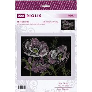 Riolis counted blackwork stitch kit "Lace...