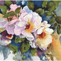 Luca-S counted cross stitch kit "Roses", 29x29cm, DIY