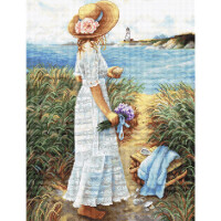 Luca-S counted cross stitch kit "An intimate view", 25x34cm, DIY