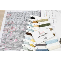 Luca-S counted cross stitch kit "An intimate view", 25x34cm, DIY