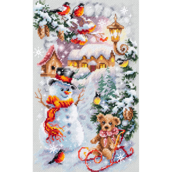 Magic Needle Zweigart Edición de punto de cruz "Winter Holidays", patrón de conteo, 17x27cm