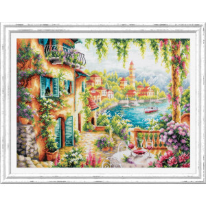 Magic Needle Zweigart Edition counted cross stitch kit "Lombardy Summer", 40x30cm, DIY