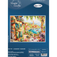 Magic Needle Zweigart Set punto croce edizione "Estate in Lombardia", schema di conteggio, 40x30cm