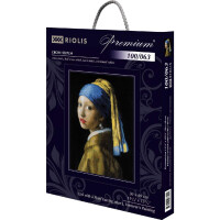 Riolis Kreuzstich Set "Das Mädchen mit dem Perlenohrring nach J. Vermeer Malerei", Zählmuster, 30x40cm