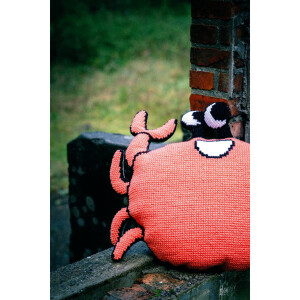 Vervaco stamped cross stitch kit cushion with cushion back "Eva Mouton Krabbe ", 52x45cm, DIY
